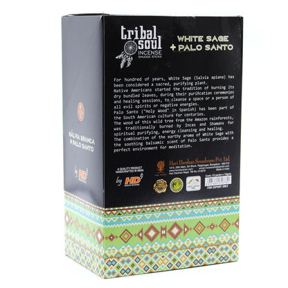 Tribal füstölőpálcika – Fehér zsálya és palo santo
