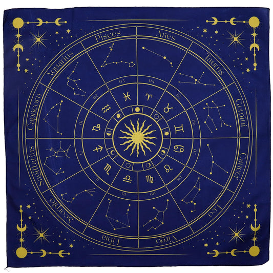 Tarot kirakó kendő – zodiákus, 75 × 75 cm