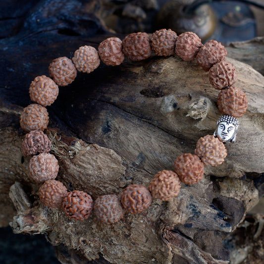 Rudraksha Mala Karkötő – Natúr