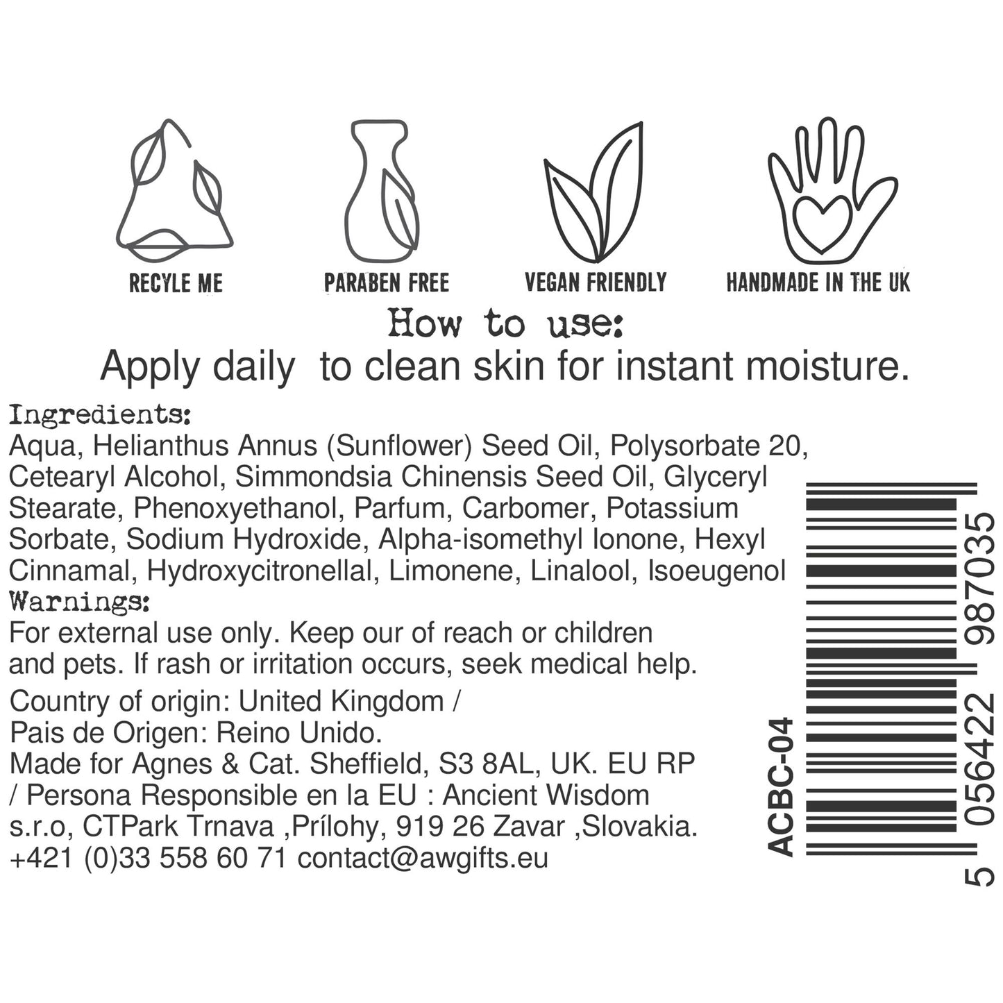 Kéz- és testápoló krém – Moroccan Roll – 300 ml