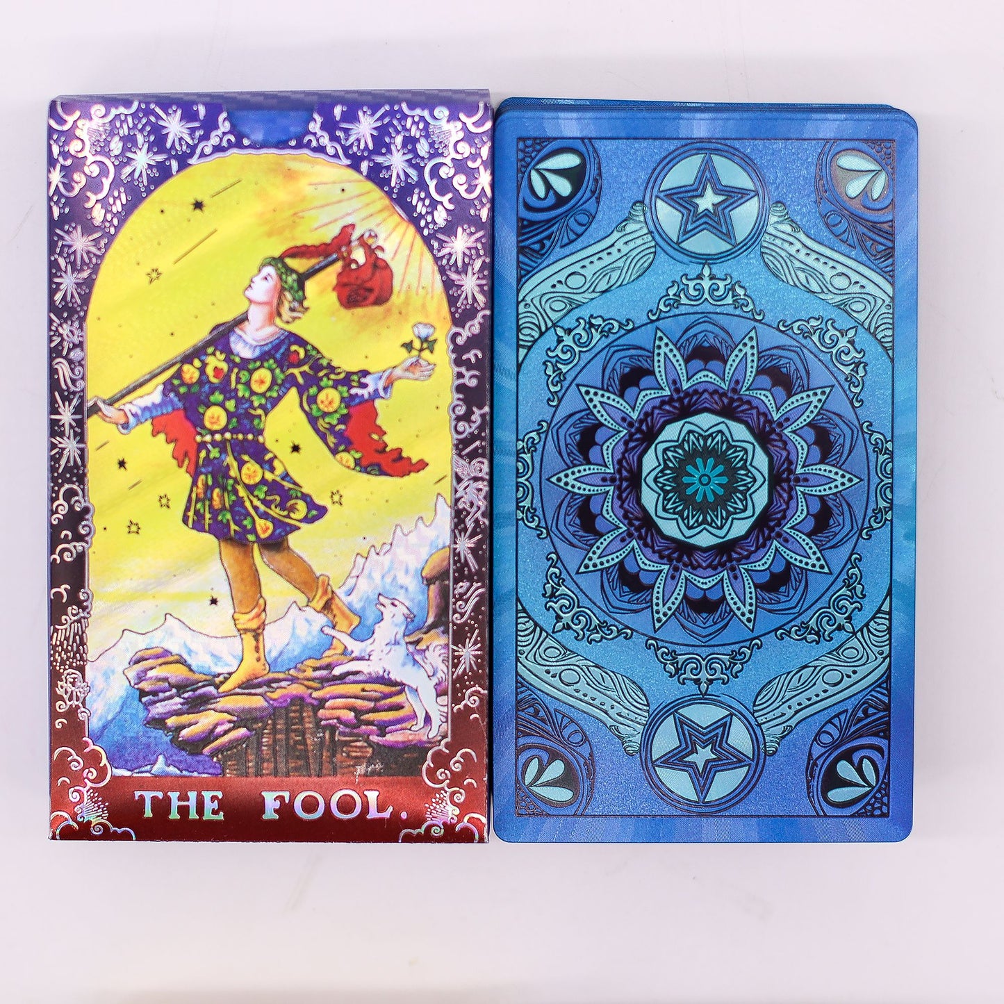Kék tarot kártya szett – Mandala – könyvvel