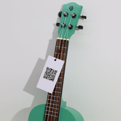 Kézműves ukulele – narancssárga „sunburst” kivitel (4 húros)