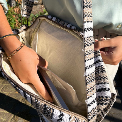 Banjara Laptop táska – Krém és Szürke