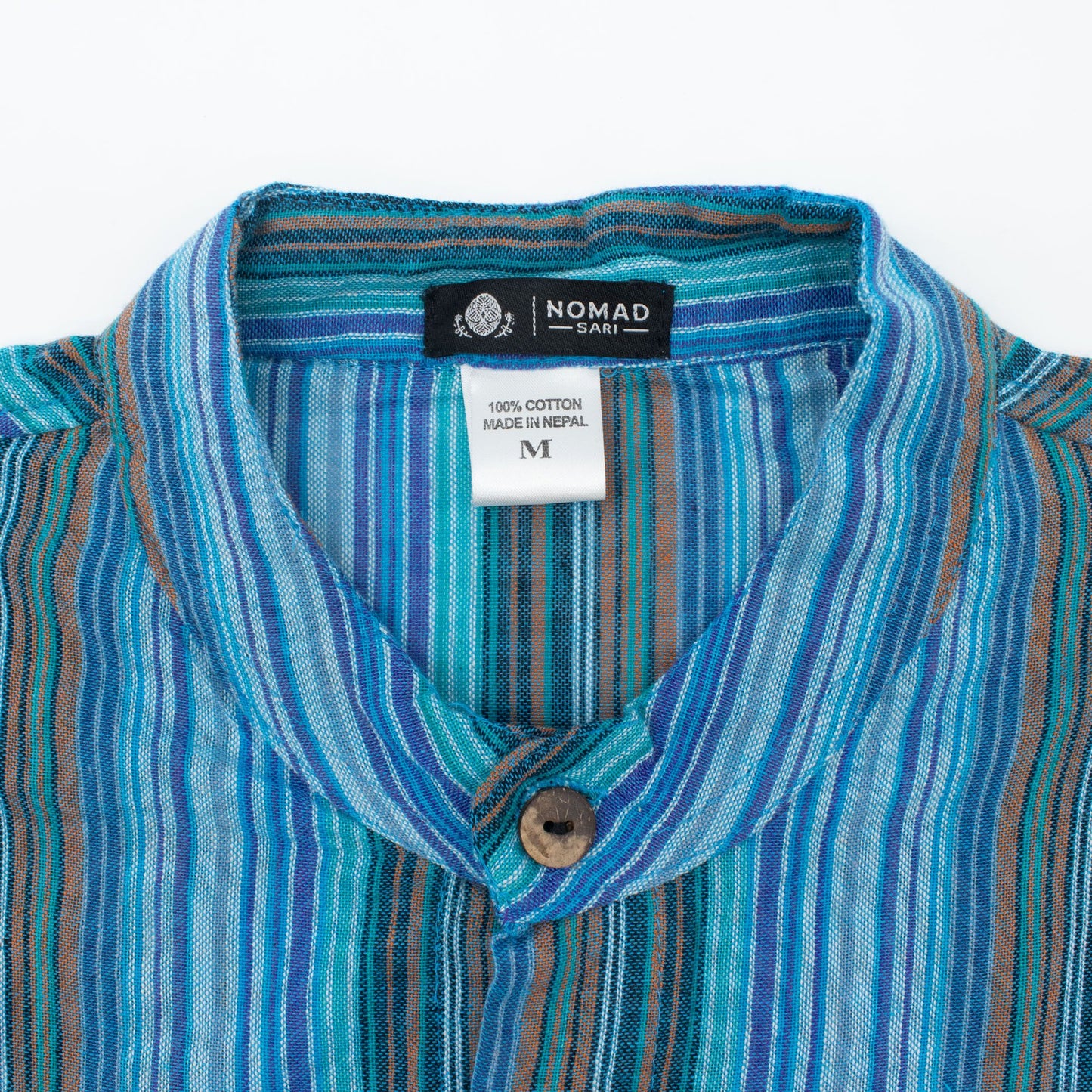 Nomad Sari Grandad Shirt - Turquoise