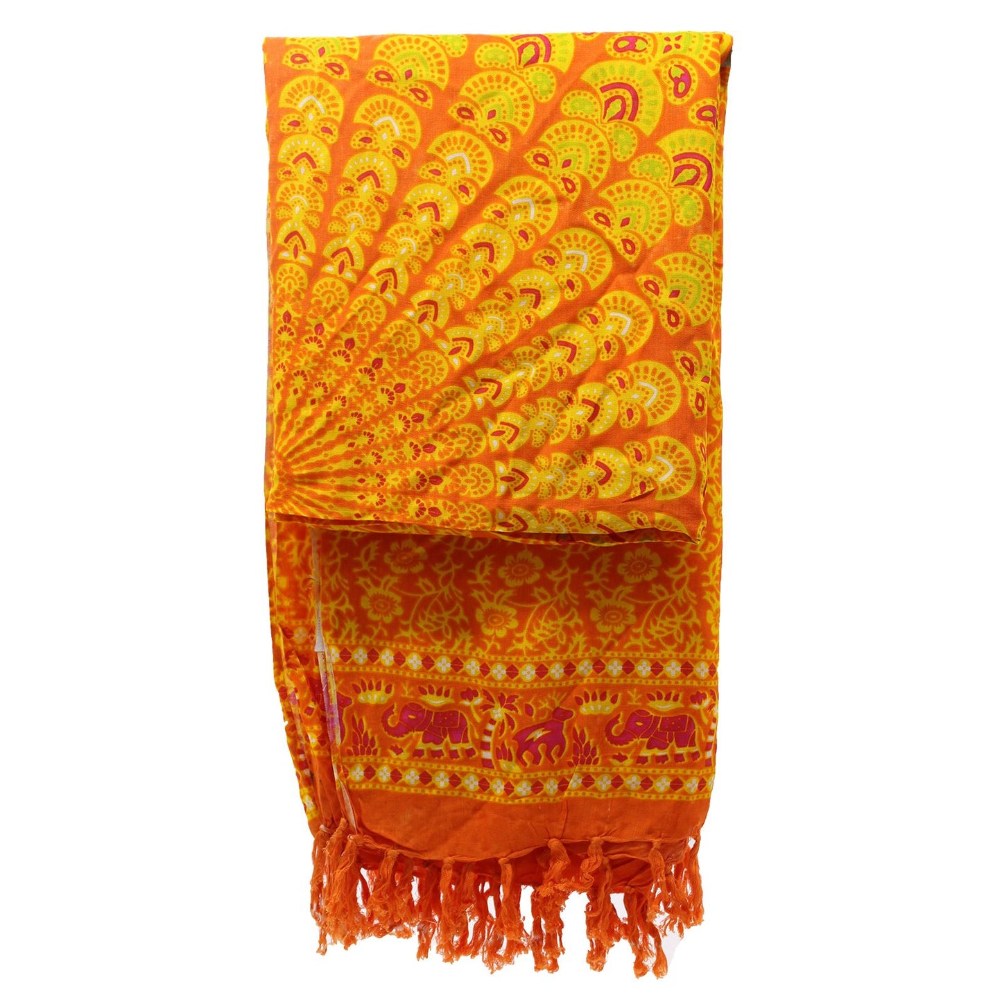 Narancs és lime mandala szarong