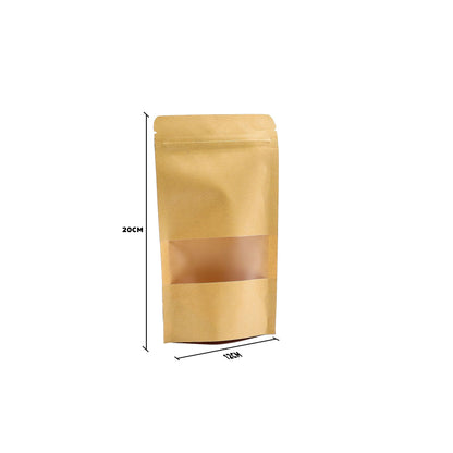 10 db kraft ablakos tasak 12 × 20 cm