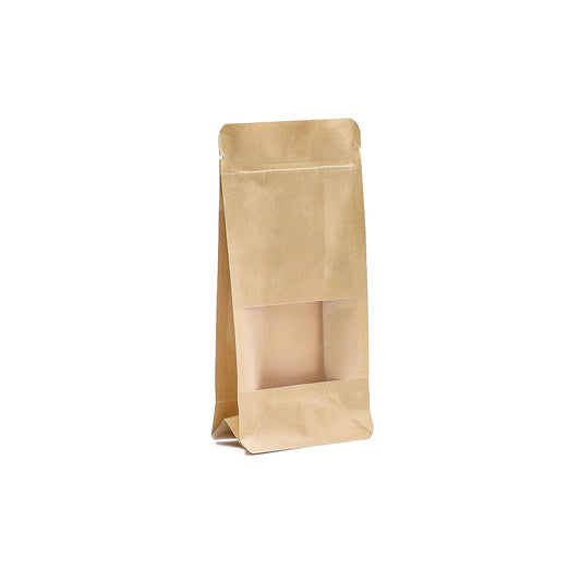 10 db Kraft ablakos tasak – 10 × 20 cm