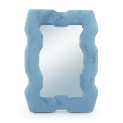 Hullámos tükör – Vaskos, kék – 30,5 × 22,5 × 2,3 cm