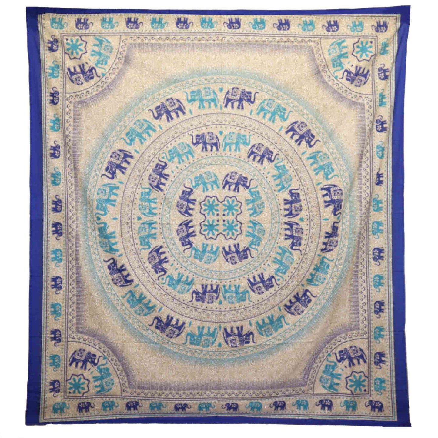 Ágytakaró / Falidísz – Elefánt Mandala – Kék