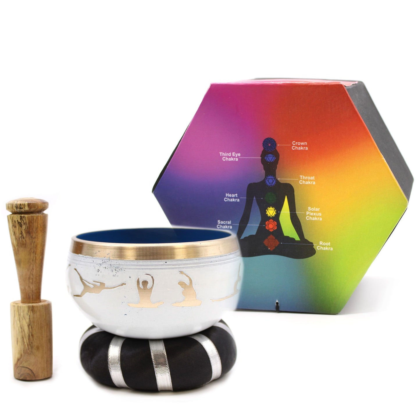 Yoga Moves Éneklőtál Készlet – Fehér/Kék 10,7 cm