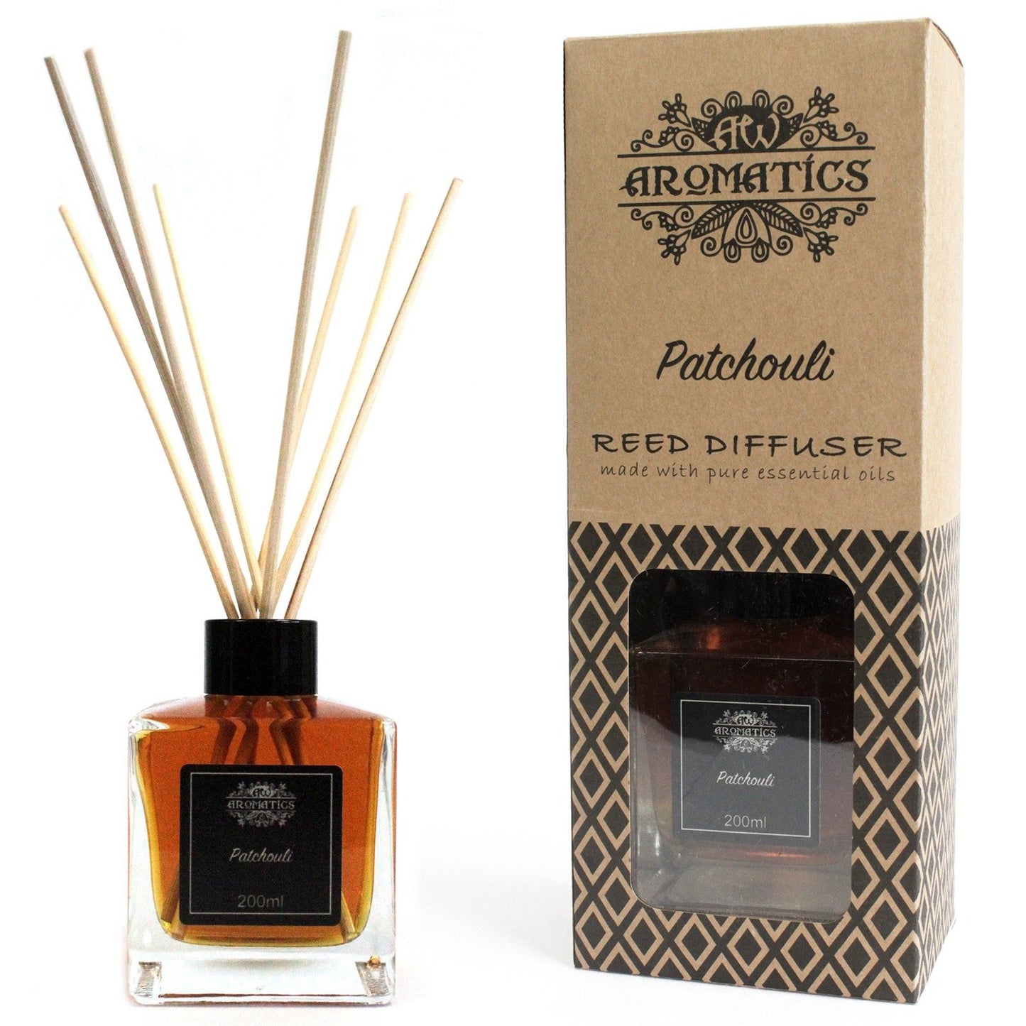 Pacsuli pálcikás diffúzor – 200 ml