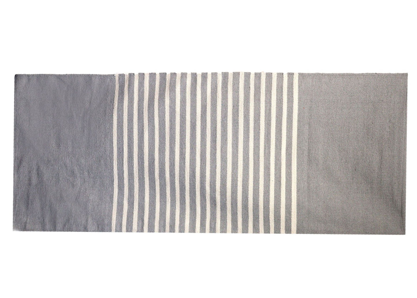 Indiai pamutszőnyeg – 70 × 170 cm – Szürke