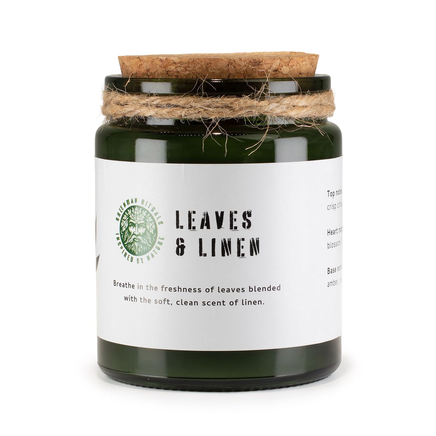 Greenman Woodwick Szójaviasz Gyertya - Levelek és Len