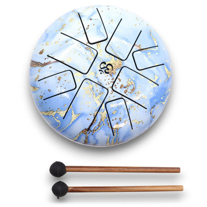 Acélnyelv dob – kék OM, 18 cm