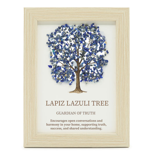 Drágakő kép – életfa – lapis (20 × 14,7 × 1 cm)