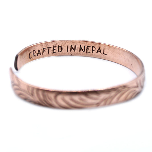 Vörösréz Tibeti Karkötő – Keskeny Tribal Hullámok