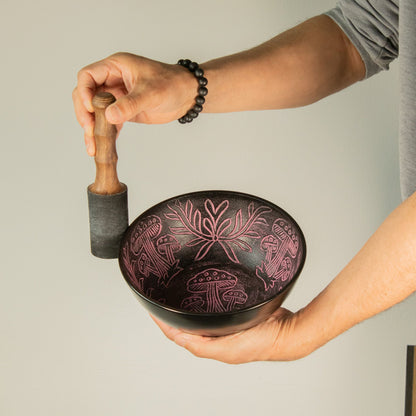 Alumínium hangtál – Gomba – Rózsaszín (20 cm)