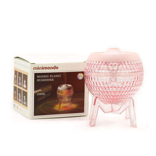Rózsaszín Mondo Planet párásító – USB – színváltós (alsó világítás)