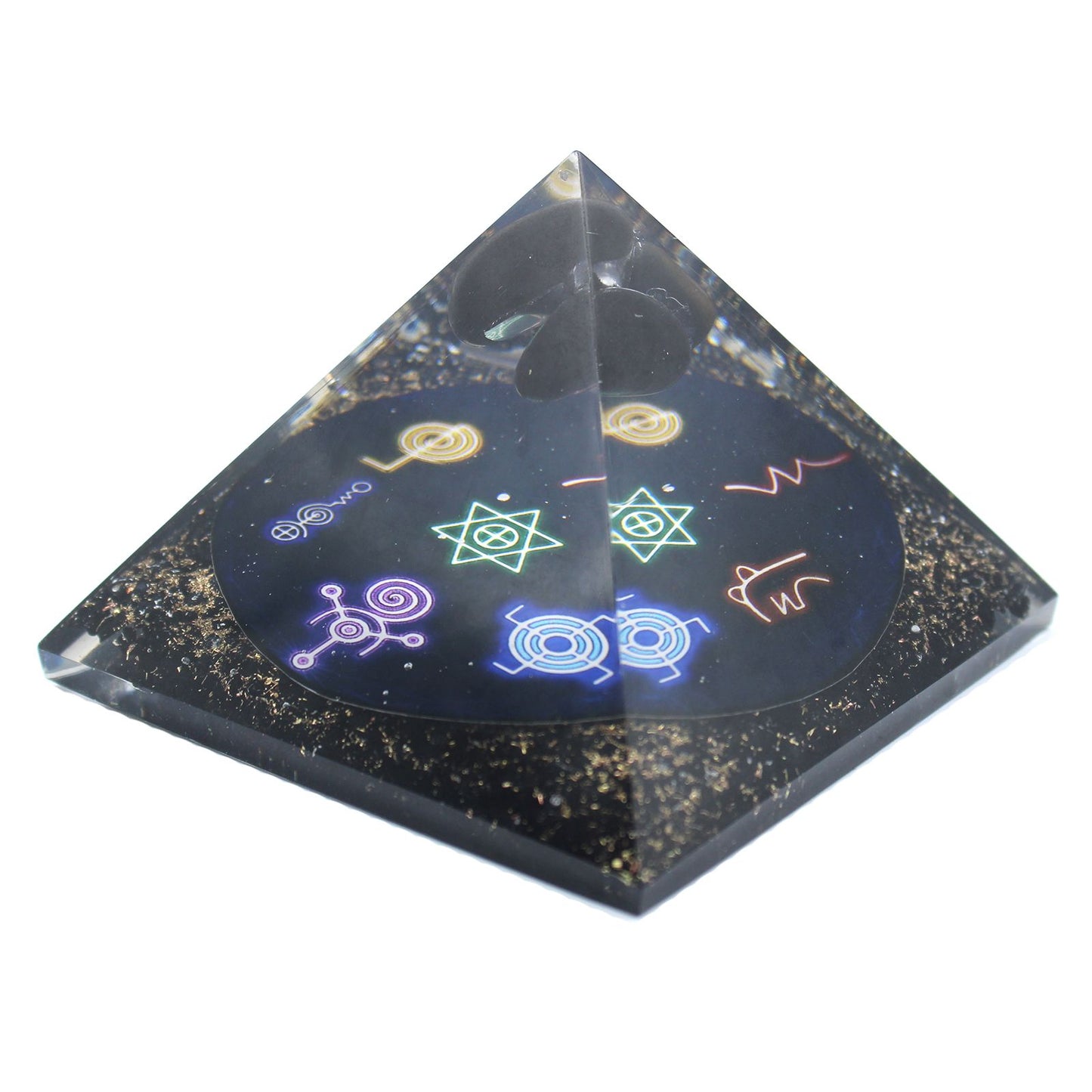 Orgonit piramis – Éjféli Reiki – 90 mm