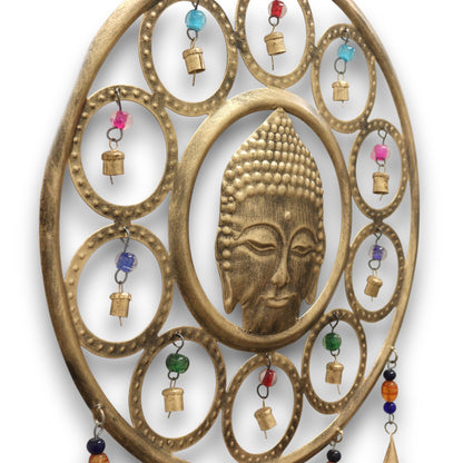 Indiai Harangjáték – Nagy Buddha Arc, 15 Csengő – 36 cm