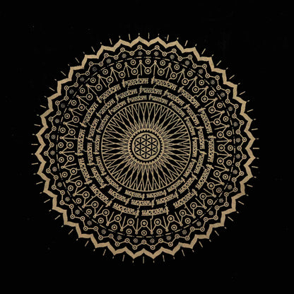 Oversized kőmosott tote táska 14 oz – Freedom Mandala