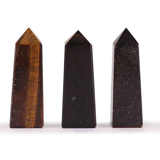 Drágakő obeliszk csúcs kb. 5 cm – tigrisszem