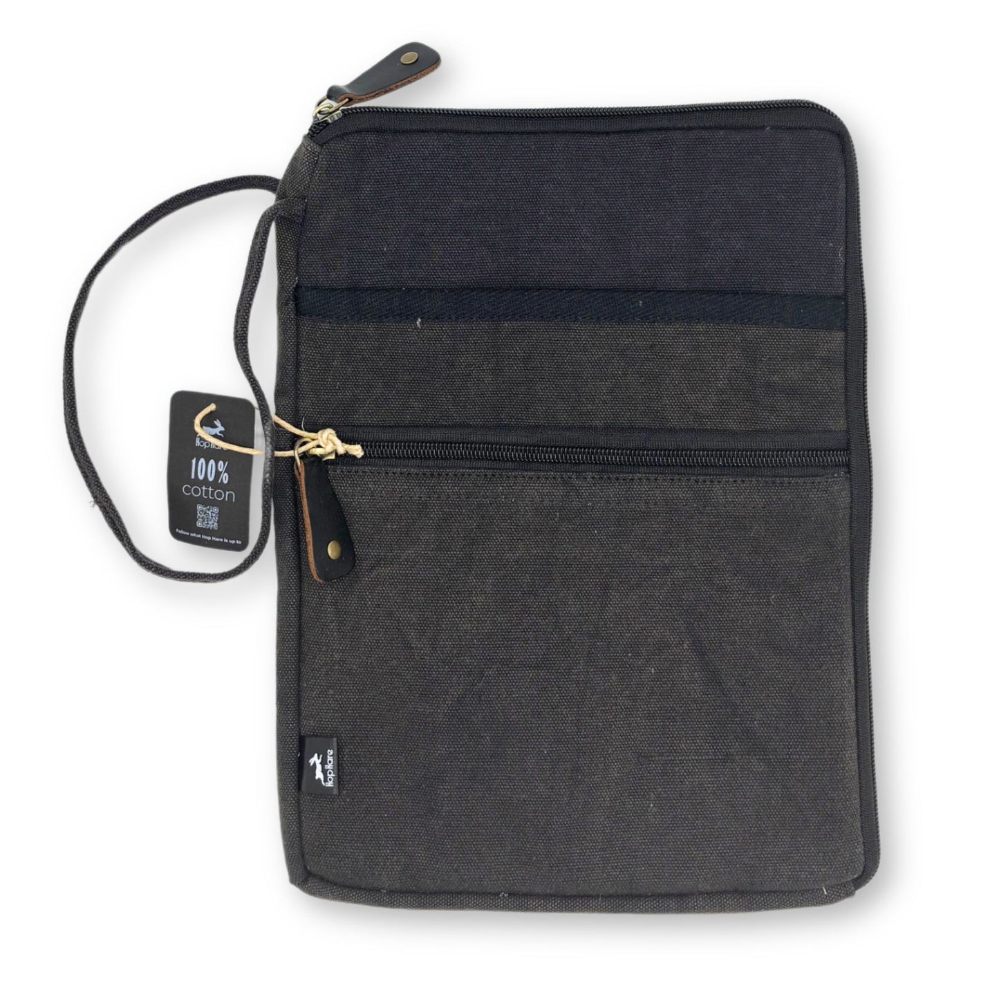 Kőmosású Tablet Tasak – Sötétszürke – 21 × 29 cm