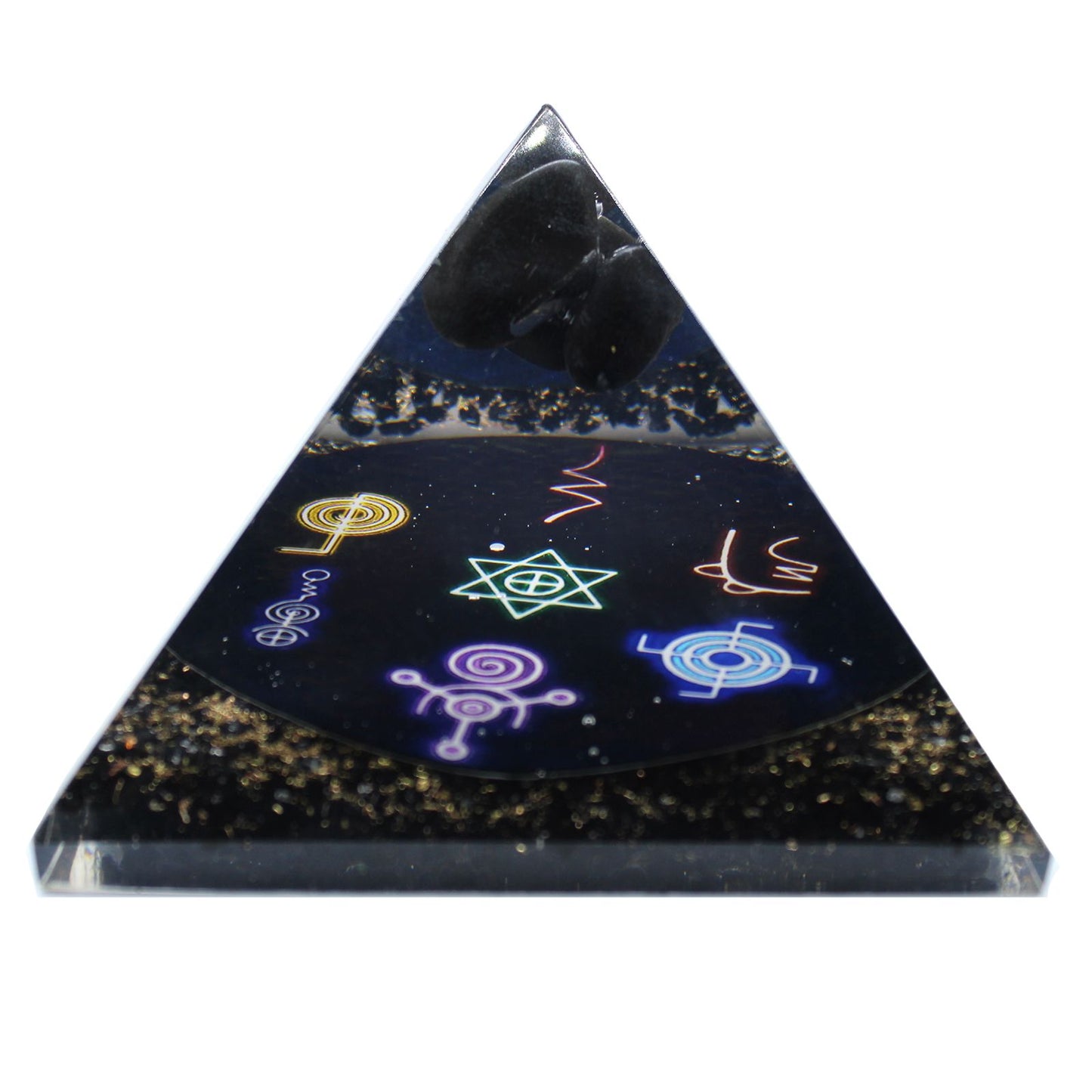 Orgonit piramis – Éjféli Reiki – 90 mm