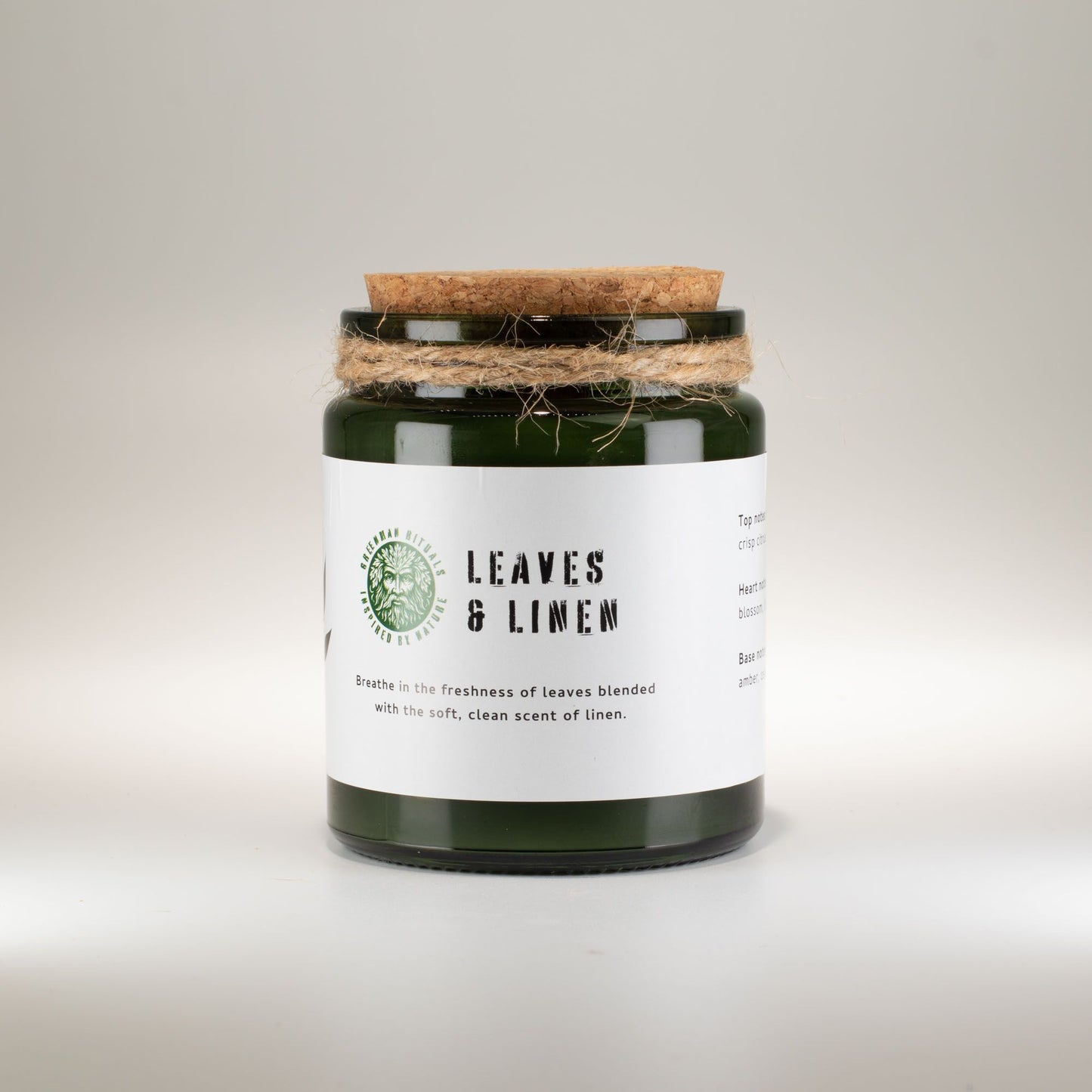 Greenman Woodwick Szójaviasz Gyertya - Levelek és Len