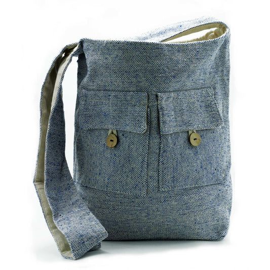 Természetes táska Két Zsebbel – Denim – Nagy