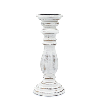 Klasszikus Gyertyatartó – Fehérre meszelt – 30 × 10 cm – Közepes