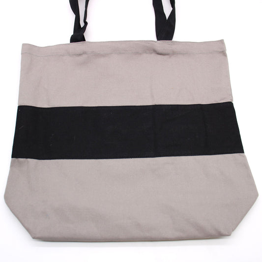 Kéttónusú pamuttáska – 38 × 42 × 12 cm – Szürke és fekete – 10 oz