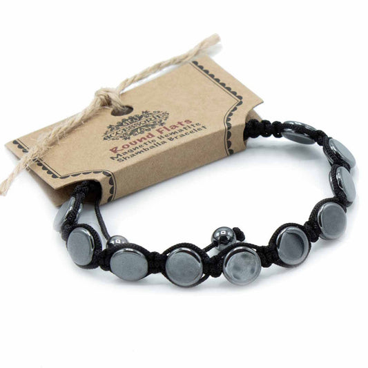 Mágneses Hematit Shamballa Karkötő – Korongok