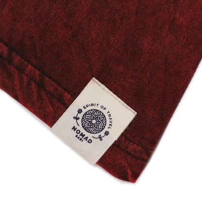 Nomad Sari Stonewashed Cotton T-Shirt - Mandala - Maroon