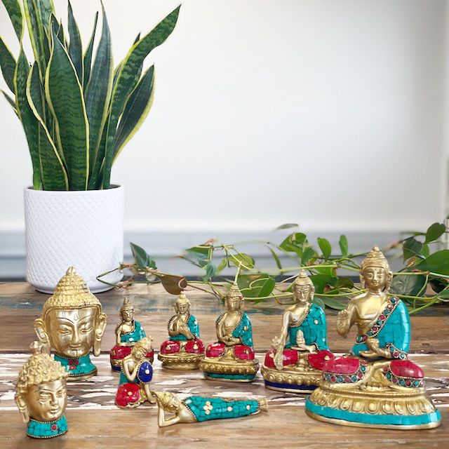 Bronz Buddha Szobor – Nagy Fej – 11,5 cm