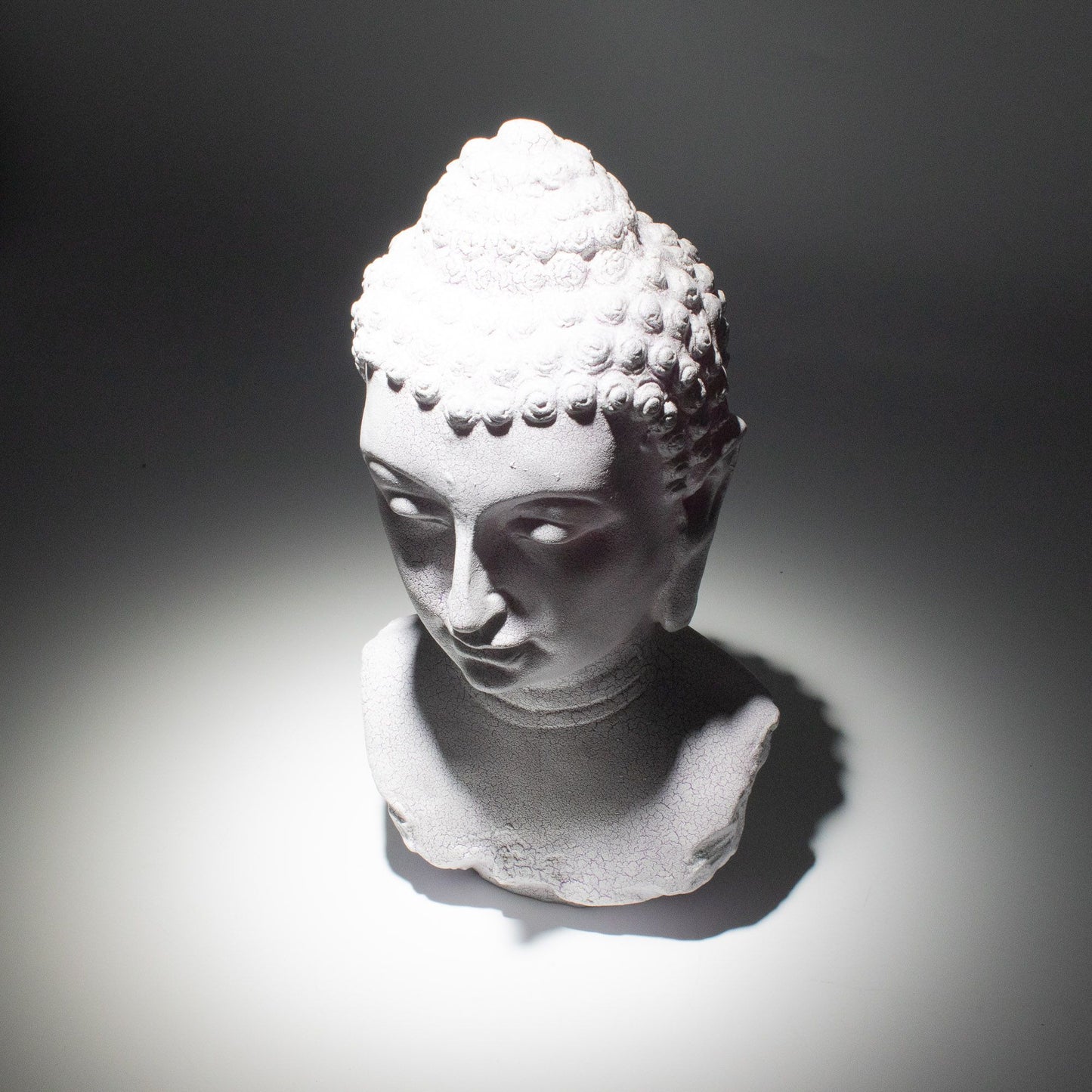 Buddha Mellszobor Lámpa Levendula Kéreg Minta - Ovális Talp