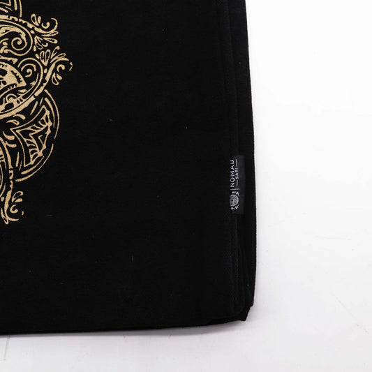 Oversized tote táska – csokoládé kőmosott 14 oz – Freedom Hamsa