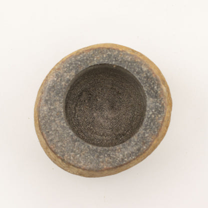 Természetes folyókő mozsár mozsártörővel – kicsi (kb. 9 × 7 cm)