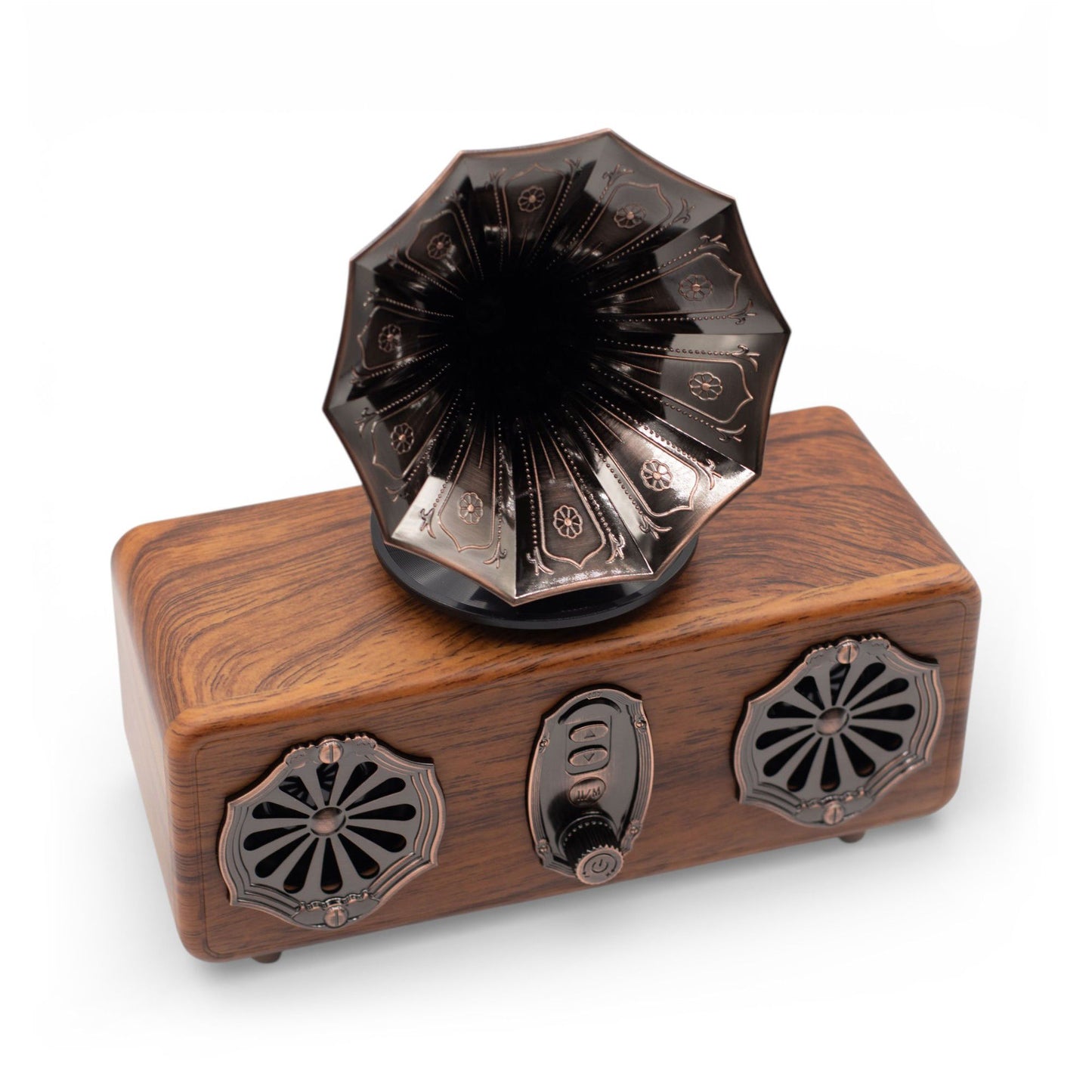 Retro mini dupla gramofon hangszóró – Bluetooth – 2 × 5,4 watt