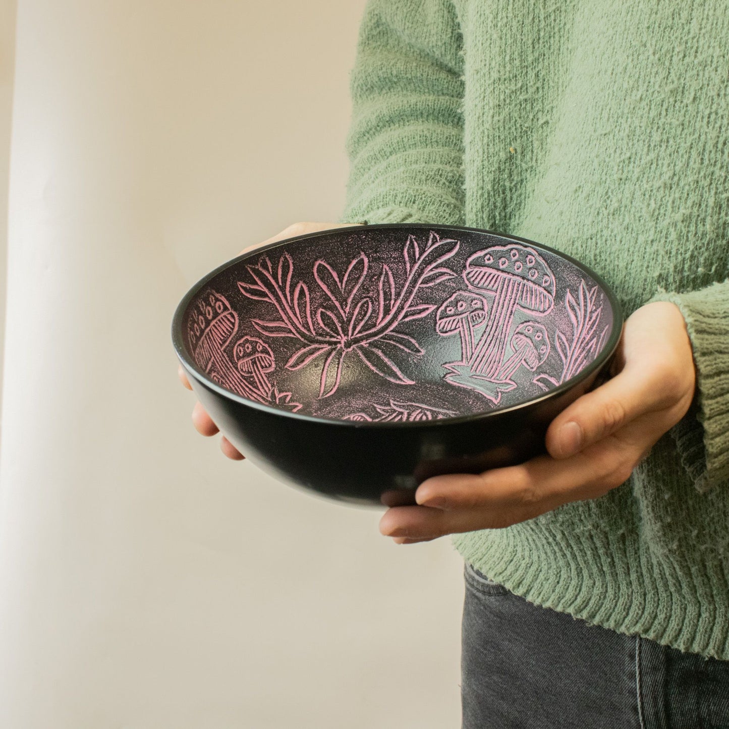 Alumínium hangtál – Gomba – Rózsaszín (20 cm)