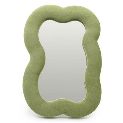 Hullámos tükör – Nagy felhő, mohazöld – 33,4 × 23,5 × 2,3 cm