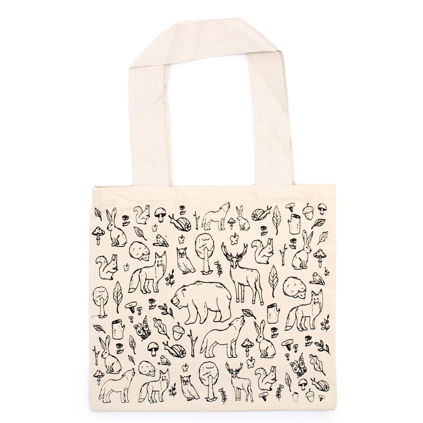Nagy Pamutvászon Bevásárlótáska – 38 × 42 cm – Erdő – 10 oz