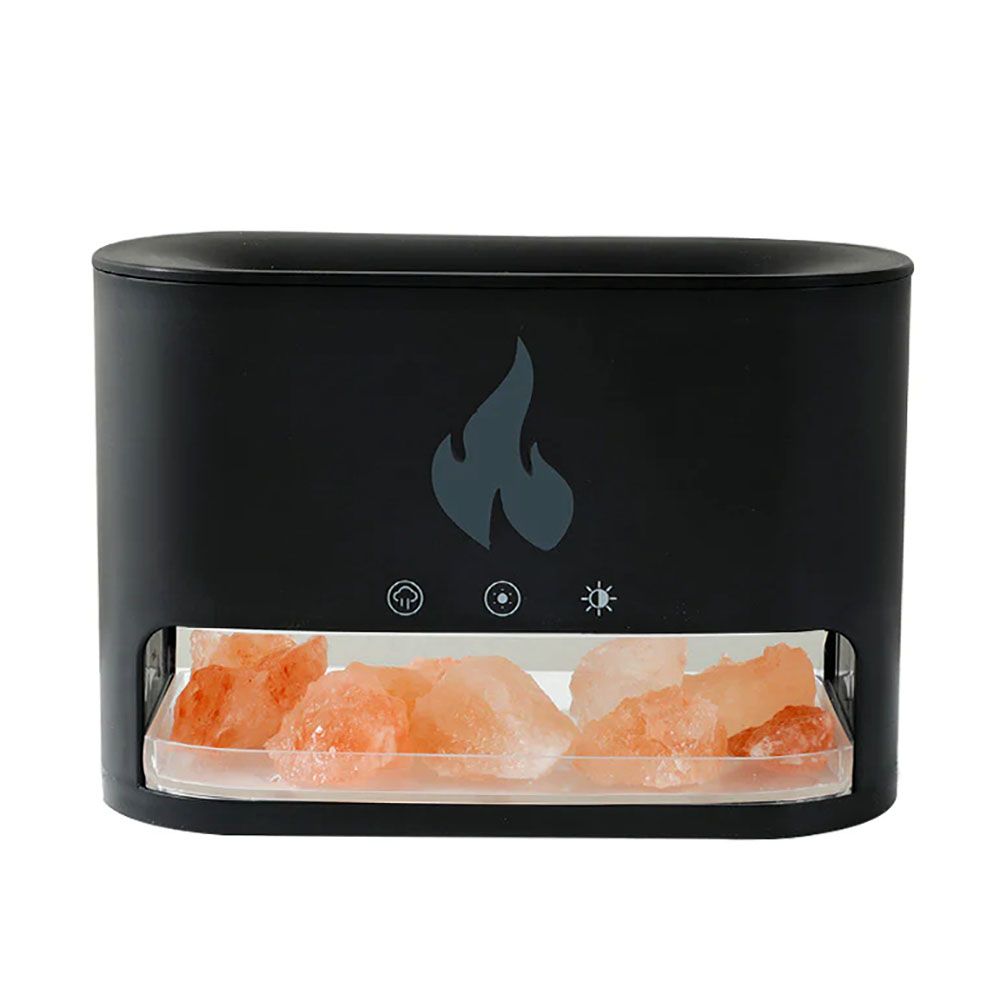 Blaze Aroma Diffúzor – Himalájai Sókamra – USB-C – Láng effektus (Sóval együtt)