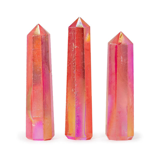 Hegyes ásvány obeliszk kb. 9 cm – Aurora kristály – Barack