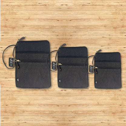 Kőmosott utazó laptop tok – Antracit – 24 × 33 cm