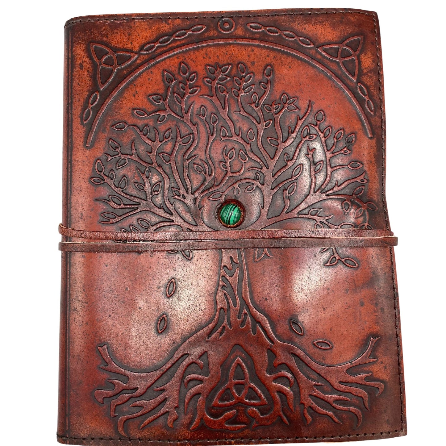 Nagy életfa bőr napló – 20 × 16 × 2 cm