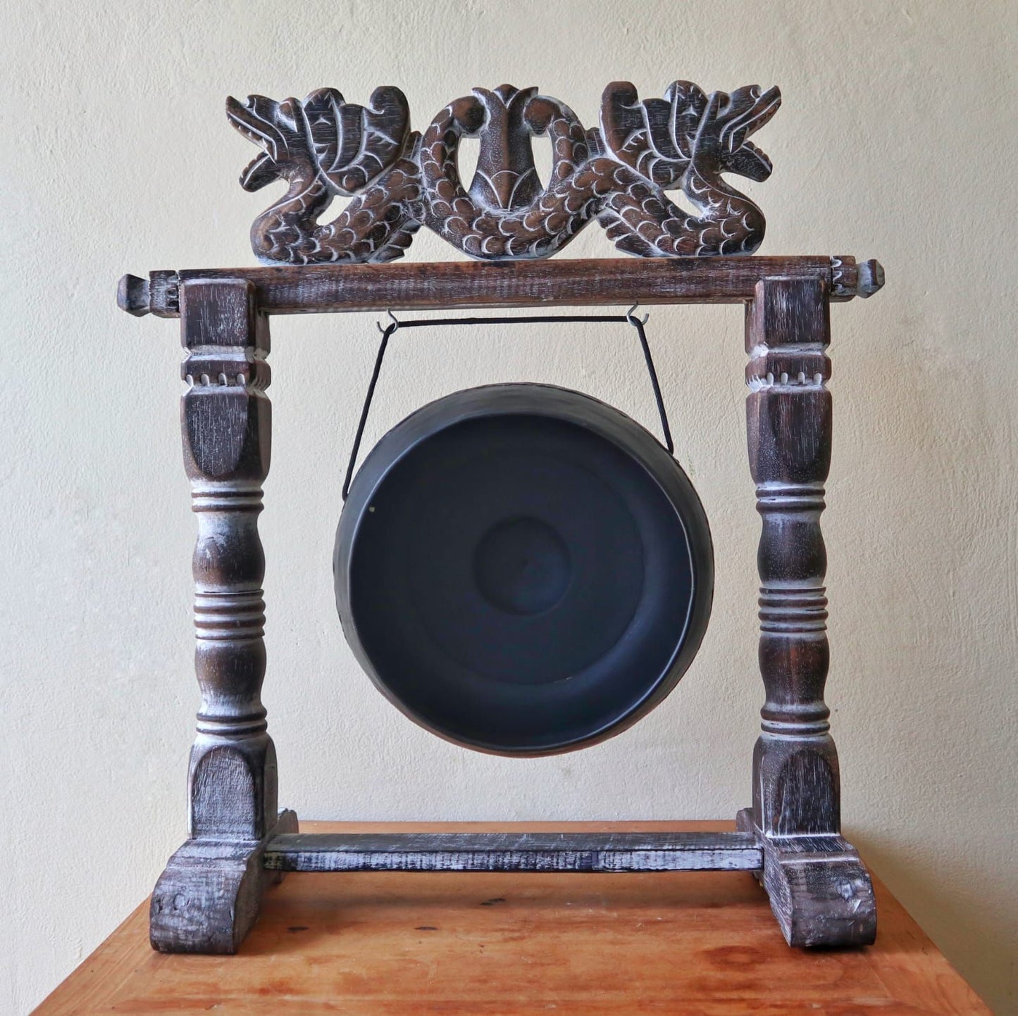 Kicsi Gong Állványon – 25 cm – Fekete