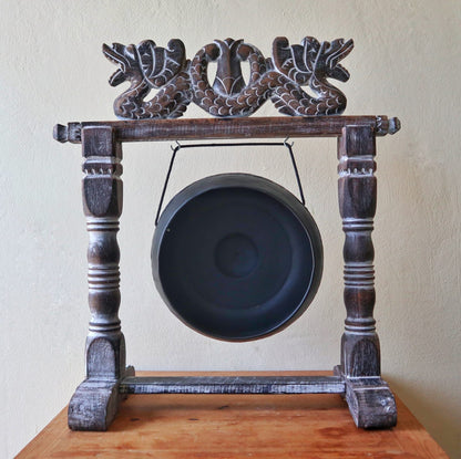 Kicsi Gong Állványon – 25 cm – Fekete