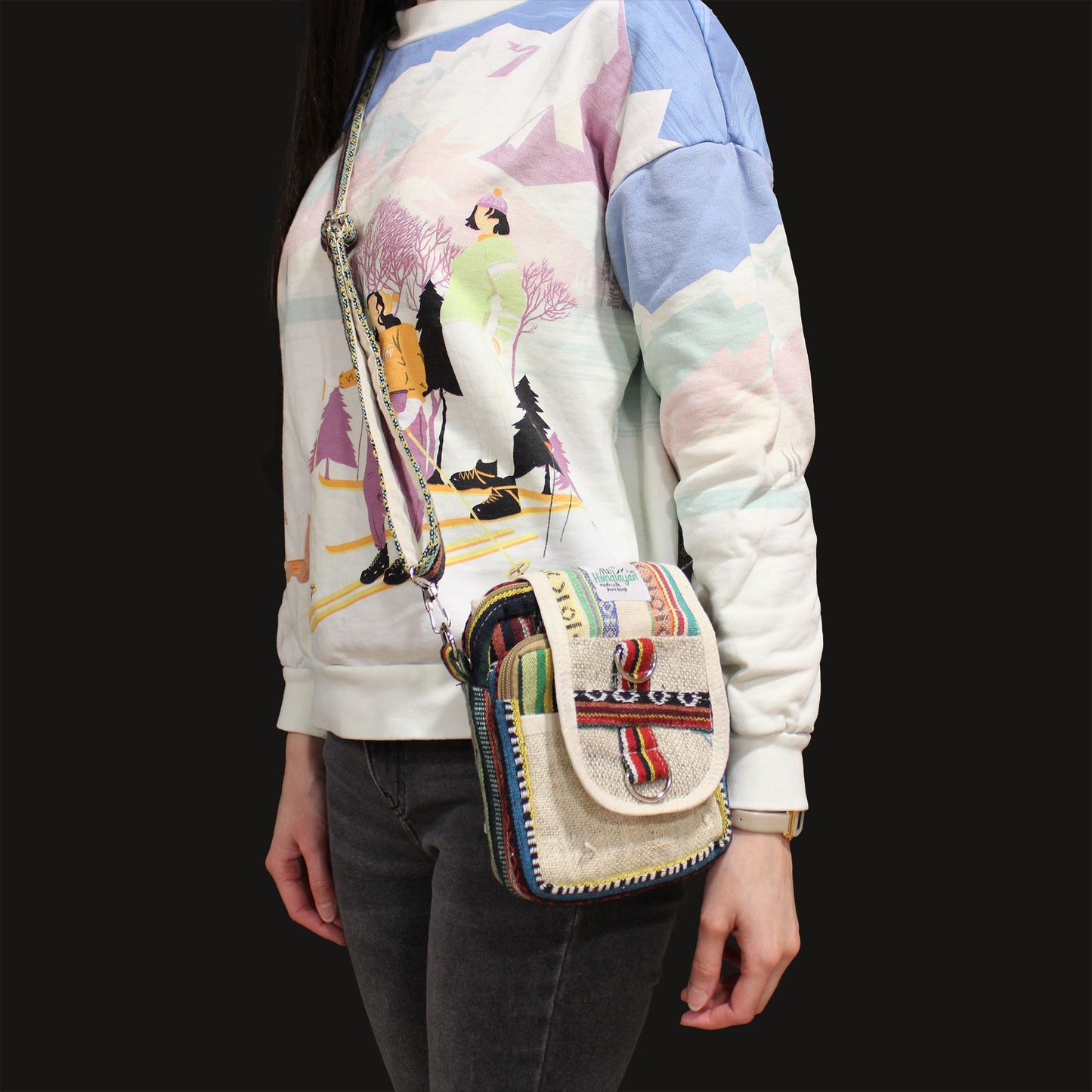 Crossbody táska – Kender/Pamut – Jhari Stílus