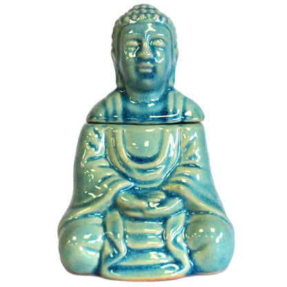 Ülő Buddha aromalámpa - kék